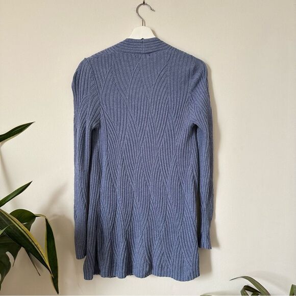 Kinross Open Front Lavender Cotton Cardigan Size XS - Picture 2 of 5